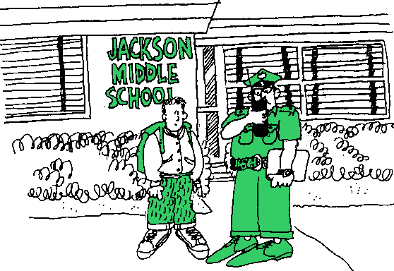 What is Jackson Middle School's responsibility to discover drugs on campus?
