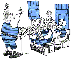 Where was civic virtue taught in early America?