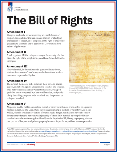 PDF of the U.S. Bill of Rights