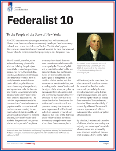 PDF of Federalist 10